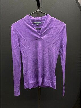 Brooks Brothers Purple Italian Yarn Merino Wool Sweater